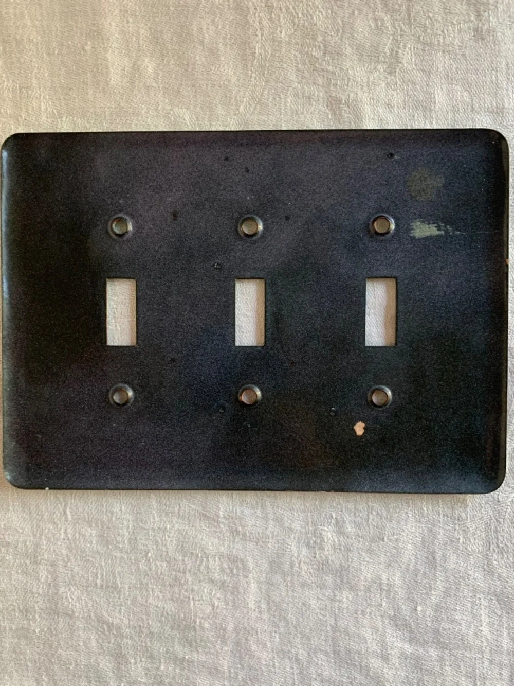 Fine Art Enameled Copper Triple Switch Plate | Judy Stone 1991